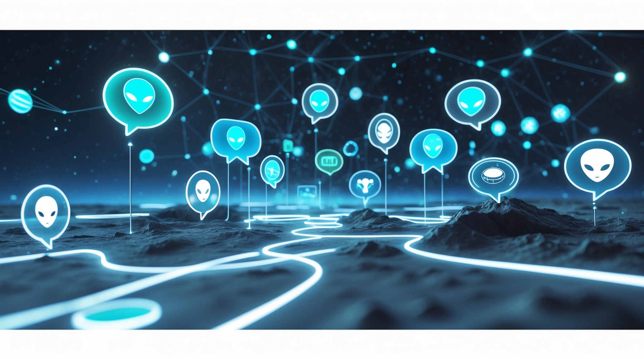 People chatting online