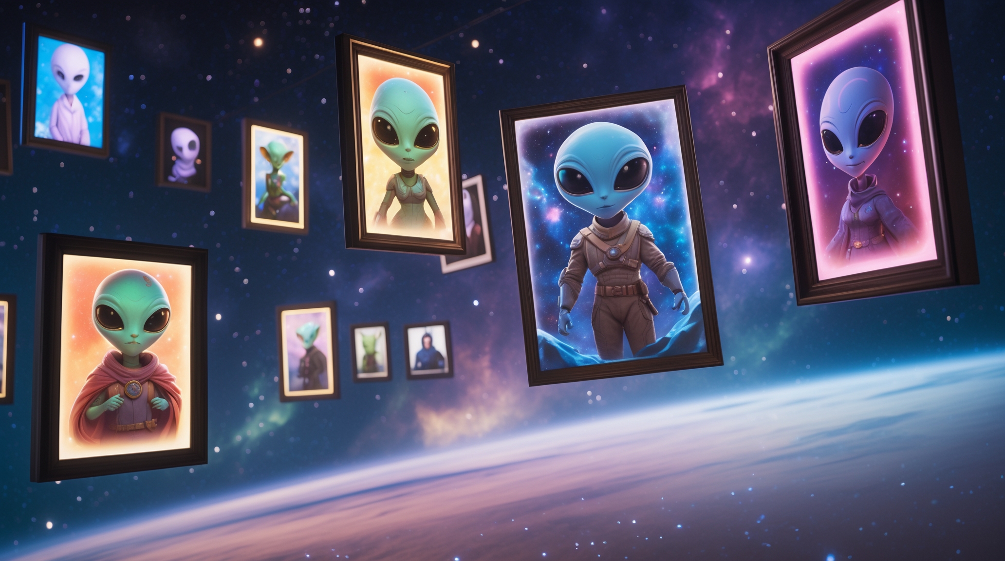 Colorful alien fan art